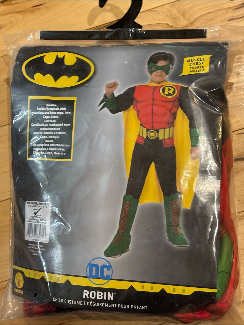 DC Robin Kids Costume - Red, Green & Yellow Superhero Outfit with Mask